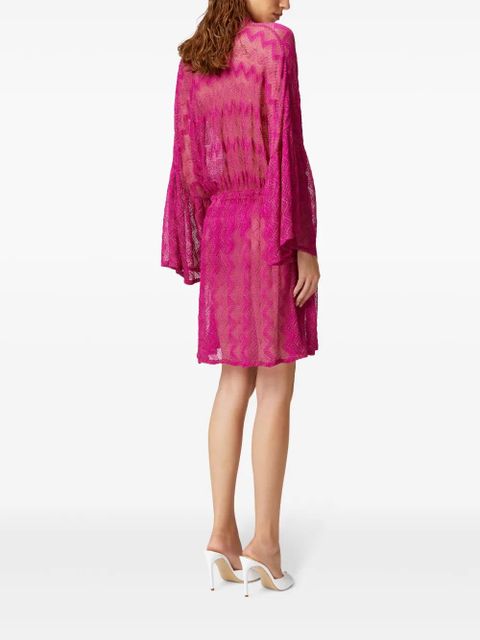 Missoni zigzag-woven mini dress - Purple