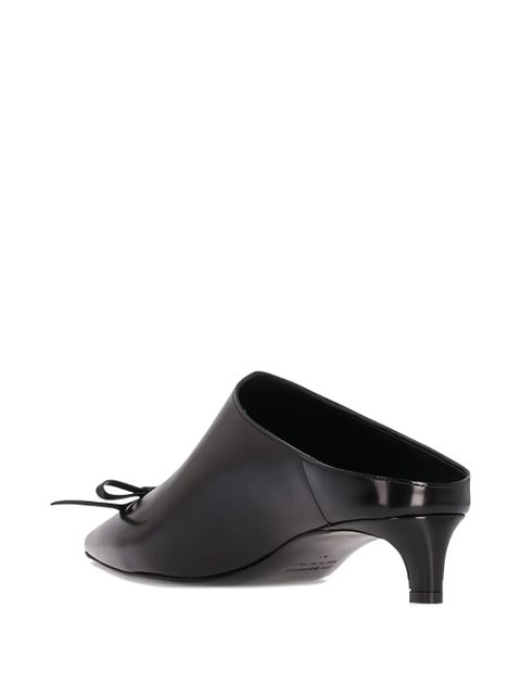 Jil Sander 25mm bow-detail leather mules - Black - zdjęcie produktu nr 2