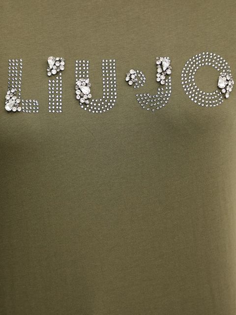 Liu Jo t-shirt bawełniany damski kolor zielony MF5347 JS923 - zdjęcie produktu nr 2