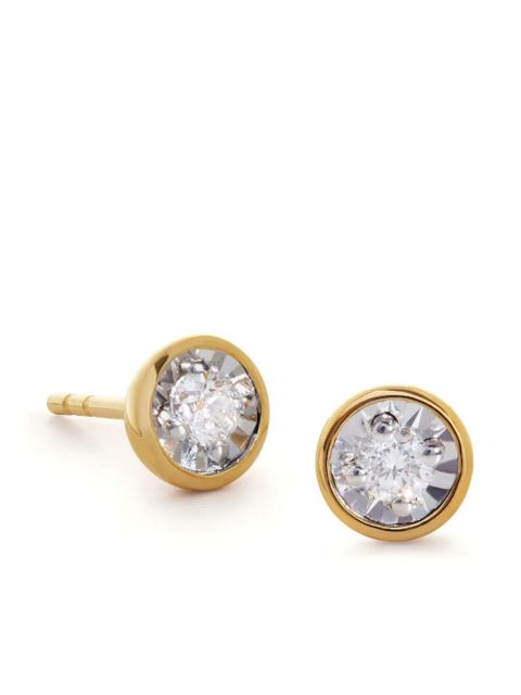 Monica Vinader solitaire earrings - Gold - zdjęcie produktu nr 2