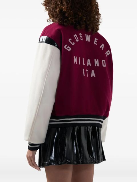 GCDS patch-motif bomber jacket - Red