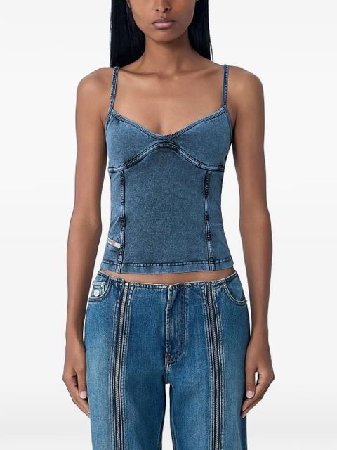 Diesel T-Ony denim corset top - Blue - zdjęcie produktu nr 1