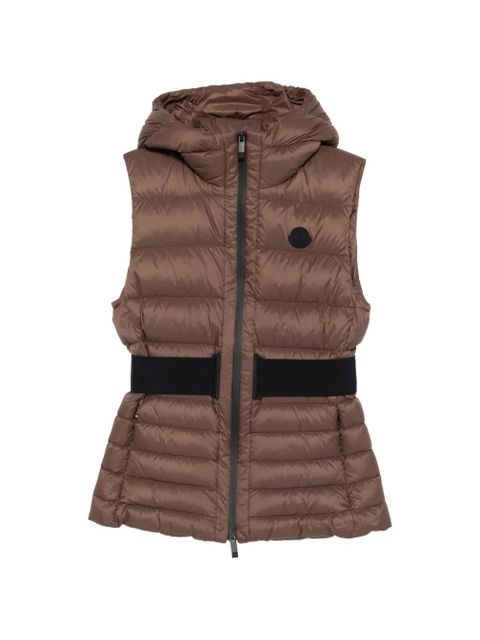 Moncler Melia hooded down gilet - Brown - zdjęcie produktu nr 1