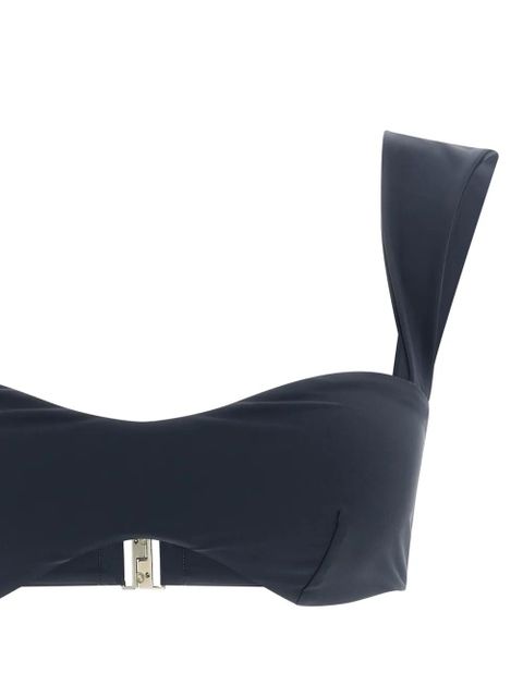 Magda Butrym retro-style wide-strap bikini top - Blue