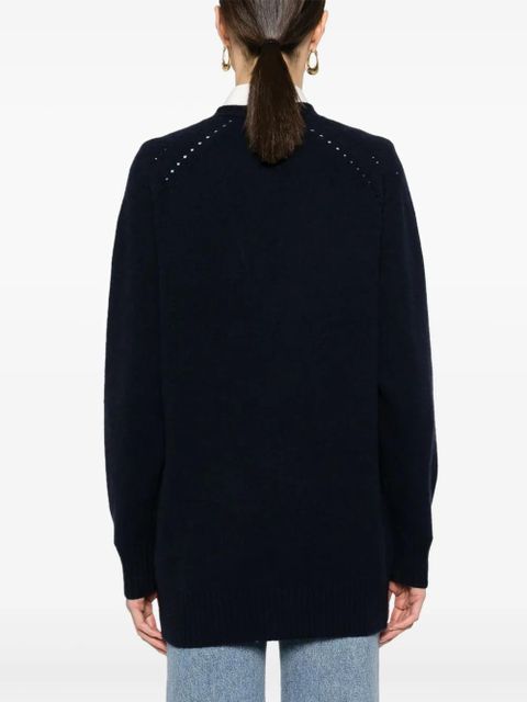 Chloé V-neck fine-knit cardigan - Blue