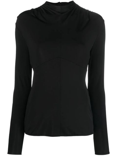 Jil Sander round-neck long-sleeve top - Black - zdjęcie produktu nr 1
