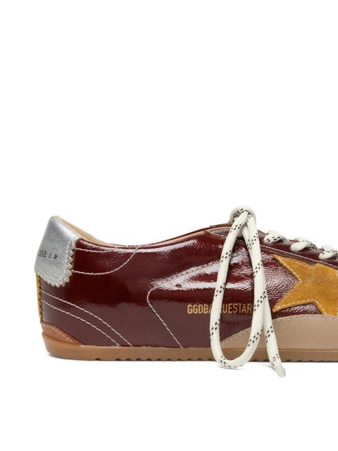 Golden Goose True-Star in burgundy naplak with suede star - Red