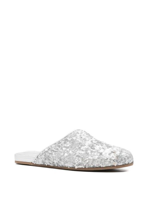 Ancient Greek Sandals The Slipper sequined mules - Silver