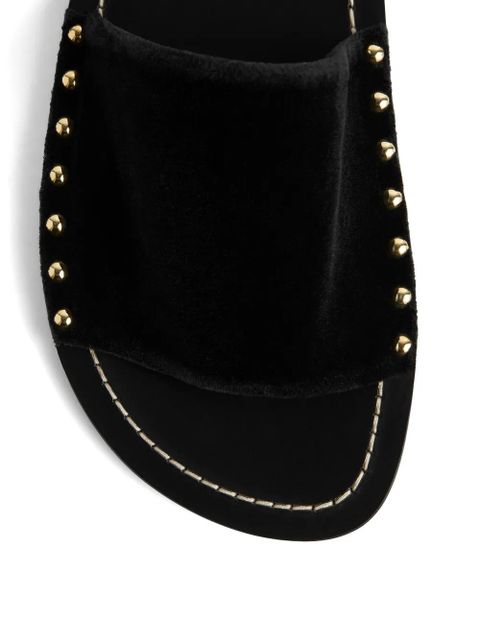 TOTEME studded detail slides - Black