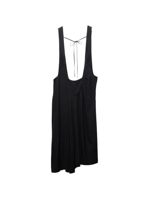 Prada Satin sablé dress with suspenders - Black - zdjęcie produktu nr 1