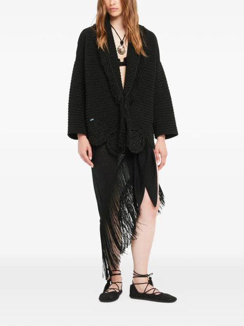 Alanui Island Memories fringed cardi-coat - Black - zdjęcie produktu nr 2