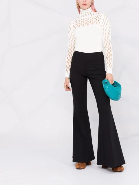 Valentino Garavani open-knit roll-neck top - Neutrals