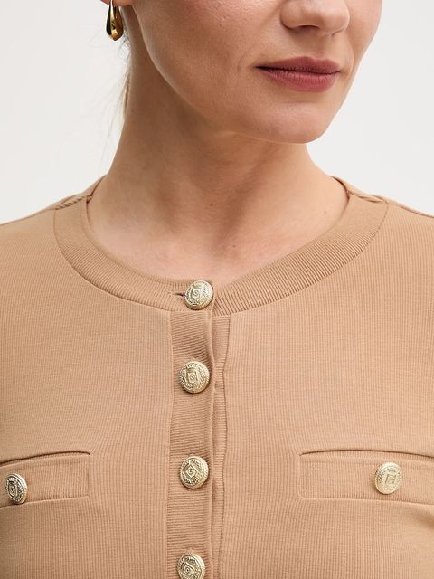 Marc Aurel longsleeve kolor beżowy 7705-7001-73918