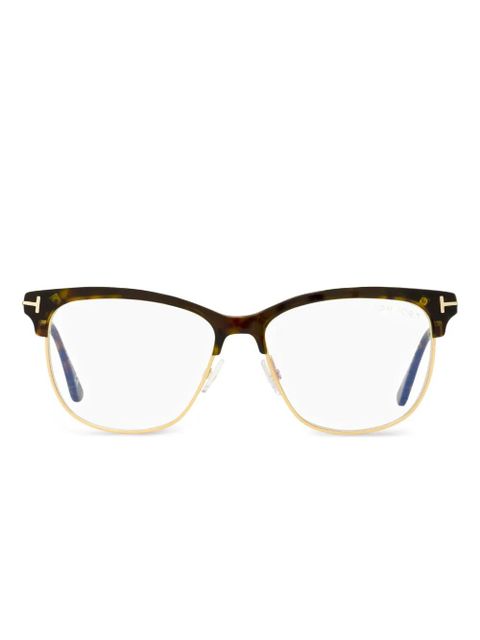 TOM FORD Eyewear rectangular-frame glasses - Brown - zdjęcie produktu nr 1
