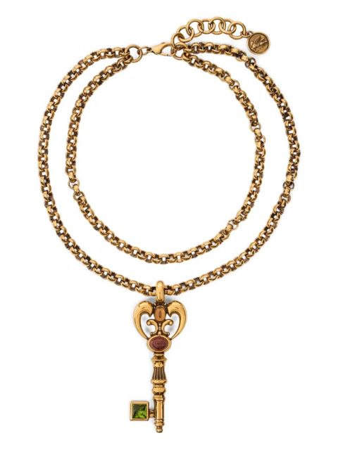 ETRO key-shaped double-chain necklace - Gold - zdjęcie produktu nr 1