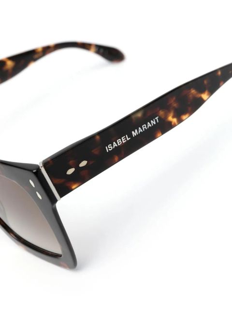 Isabel Marant Eyewear tortoiseshell square frame oversized sunglasses - Brown