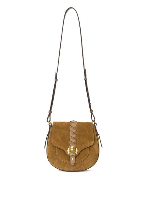 ISABEL MARANT small Altay braided leather shoulder strap - Brown