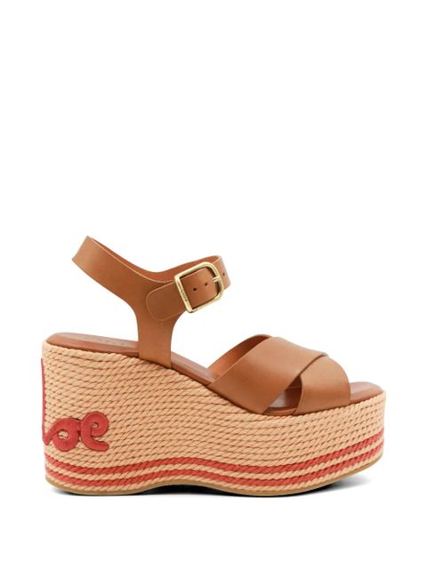 Chloé leather platform espadrilles - Neutrals - zdjęcie produktu nr 1