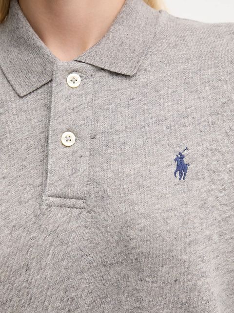 Polo Ralph Lauren bluza damska kolor szary gładka 211965097