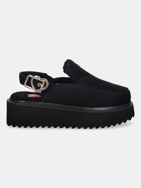 Love Moschino klapki damskie kolor czarny na platformie JA10416L0NJAW000