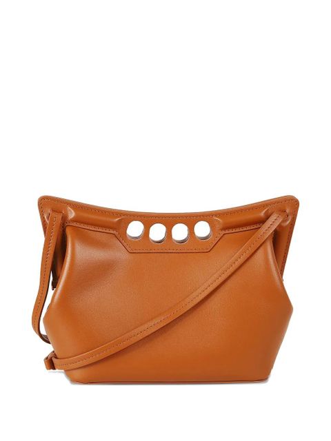 Alexander McQueen cutout leather mini bag - Brown