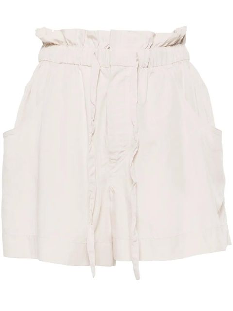 ISABEL MARANT Hidea paperbag-waist shorts - Neutrals