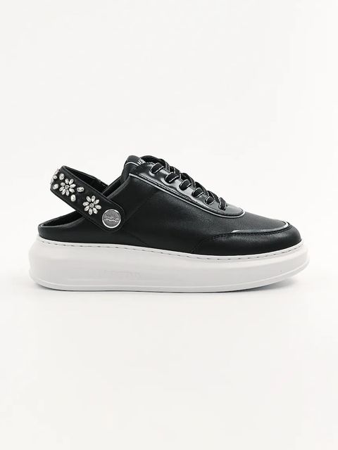 Karl Lagerfeld sneakersy skórzane KAPRI damskie kolor czarny KL62513A - zdjęcie produktu nr 1