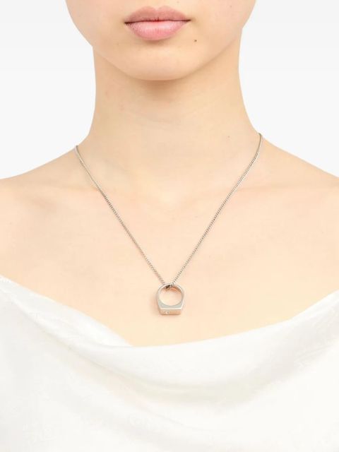 MM6 Maison Margiela ring-pendant necklace - Silver