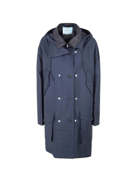 Prada drawstring hood multiple pockets parka - Blue - zdjęcie produktu nr 1