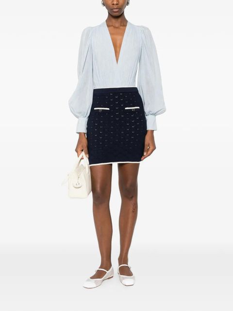 TWINSET button-detail skirt - Blue - zdjęcie produktu nr 2