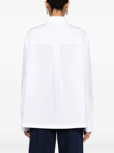 Alexander Wang logo-appliqué cotton shirt - White