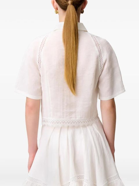 Claudie Pierlot lace-trim shirt - White