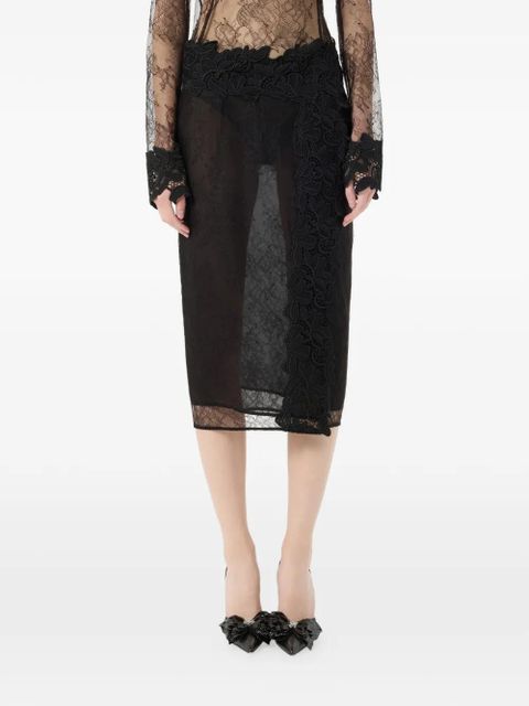 Blumarine lace midi skirt - Black