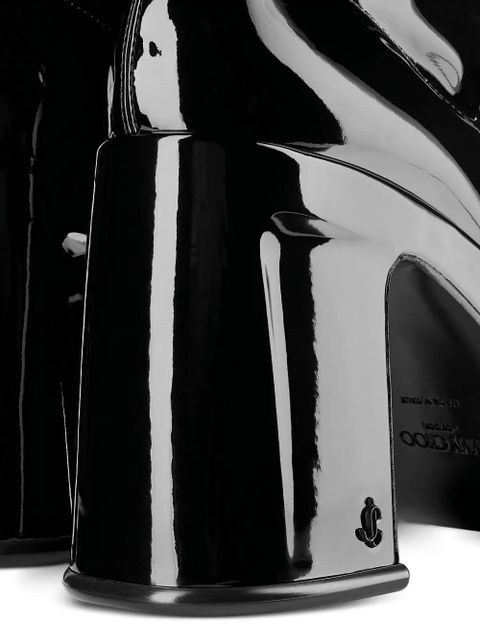 Jimmy Choo 100mm Hadi platform block-heel ankle boots - Black