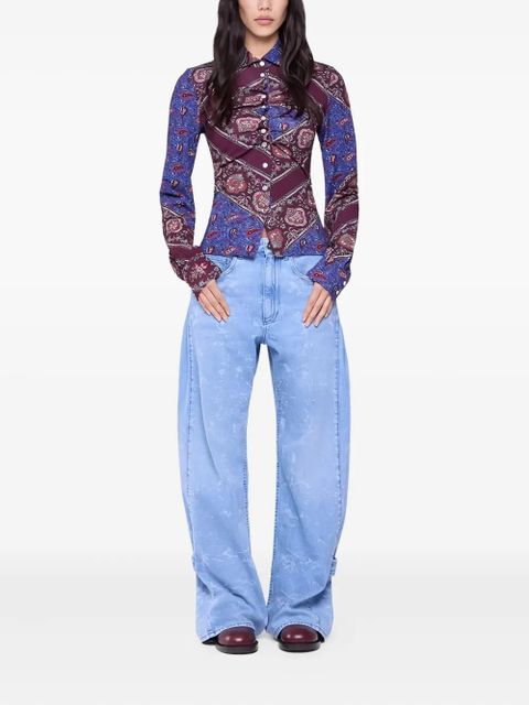 Rabanne paisley-print shirt - Purple
