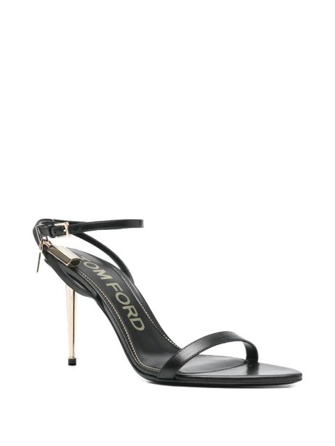 TOM FORD 105 padlock-detail leather sandals - Black - zdjęcie produktu nr 2