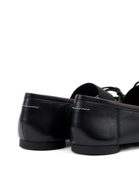 MM6 Maison Margiela leather ballet flats - Black - zdjęcie produktu nr 2