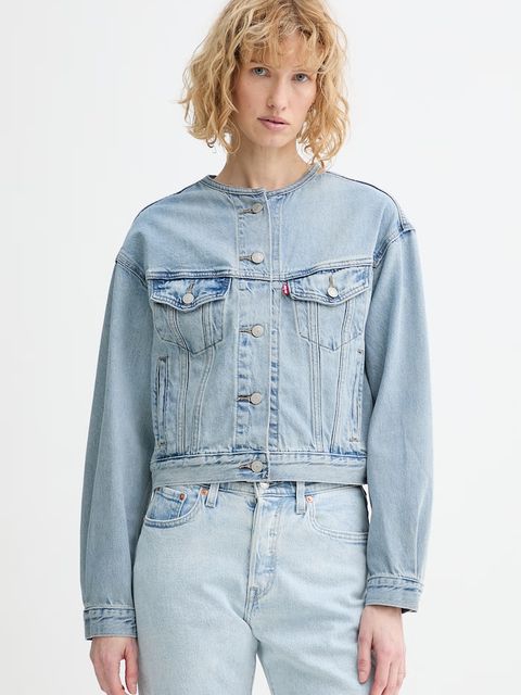 Levi's kurtka jeansowa COLLARLESS SHRUNKEN 90S