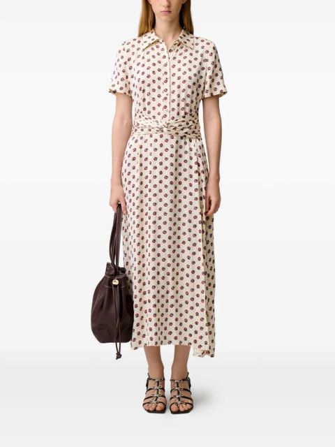 Claudie Pierlot floral knotted midi dress - Neutrals - zdjęcie produktu nr 2