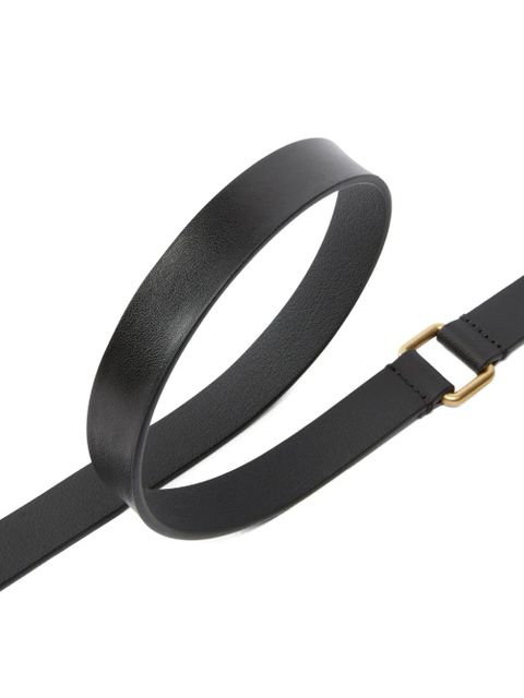 PINKO logo-plaque leather belt - Black