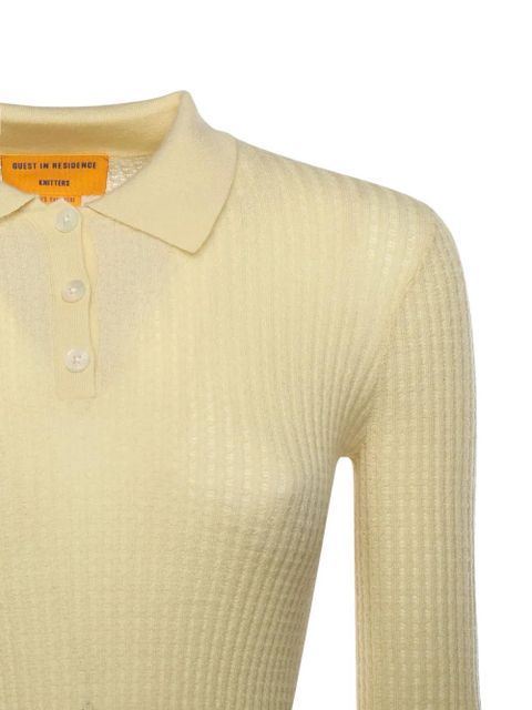 Guest In Residence Shrunken polo top - Yellow