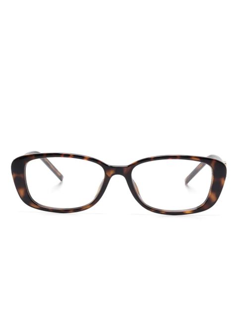 Gucci Eyewear rectangle-frame glasses - Brown - zdjęcie produktu nr 1