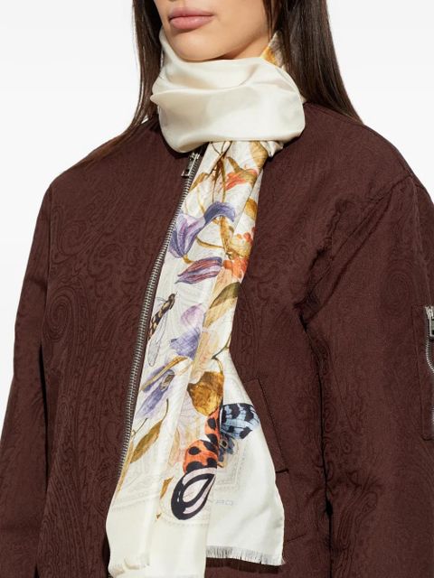 ETRO floral-print silk scarf - Neutrals