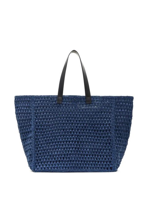 ANINE BING large Rio logo-appliqué tote bag - Blue
