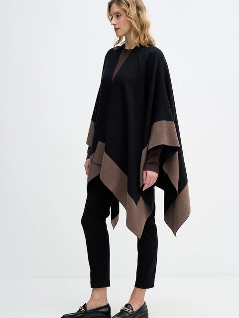 Sisley sweter z dodatkiem wełny damski kolor brązowy lekki 18AYM103K - zdjęcie produktu nr 2