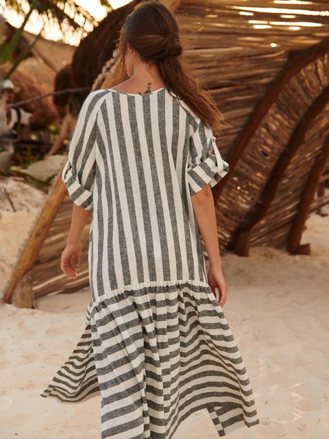 BY CABO - Lniana oversizowa sukienka Haiti - zdjęcie produktu nr 2