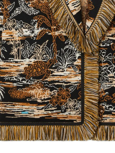 Alanui Lost In The Blue fringed cardigan - Black