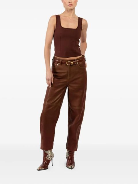 Simkhai Uri square-neck ribbed top - Brown - zdjęcie produktu nr 2