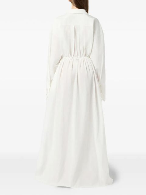Blumarine long-sleeve maxi shirt dress - White - zdjęcie produktu nr 1