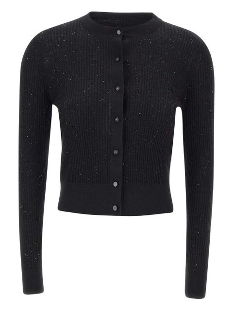 Max Mara sequin ribbed cardigan - Black - zdjęcie produktu nr 1